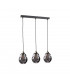 Loki Bar Pendant Ceiling Light Black, 60cm, 3x E27