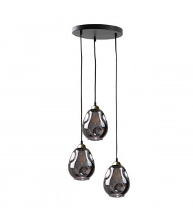 Loki Cluster Pendant Ceiling Light Black, 30cm, 3x E27