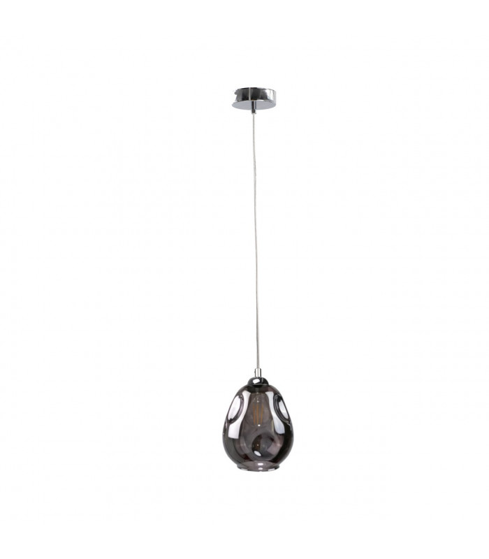 Loki Dome Pendant Ceiling Light Silver, 15cm, 1x E27