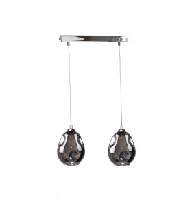 Loki Bar Pendant Ceiling Light Silver, 50cm, 2x E27