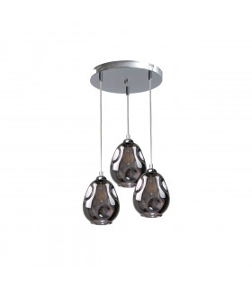 Loki Cluster Pendant Ceiling Light Silver, 30cm, 3x E27