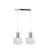 Deco Bar Pendant Ceiling Light Silver, 50cm, 2x E27