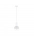 Ice Dome Pendant Ceiling Light White, 15cm, 1x E27