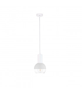 Ice Dome Pendant Ceiling Light White, 15cm, 1x E27