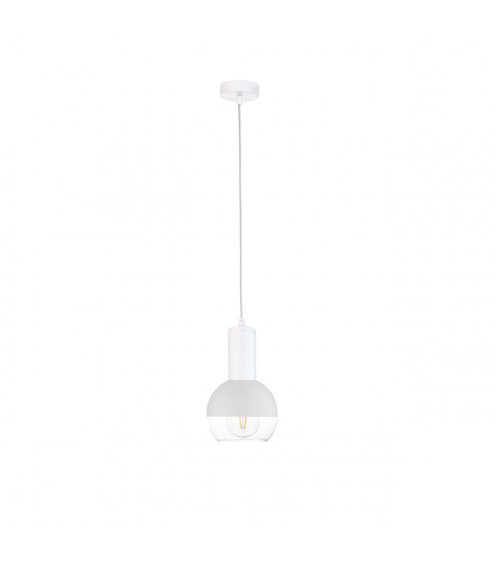 Ice Dome Pendant Ceiling Light White, 15cm, 1x E27