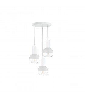 Ice Cluster Pendant Ceiling Light White, 30cm, 3x E27