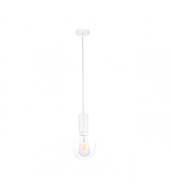 Verre Dome Pendant Ceiling Light White, 15cm, 1x E27