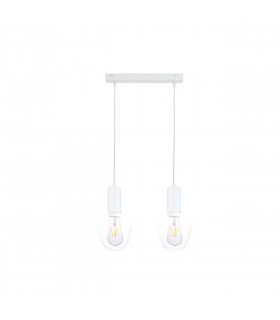 Verre Bar Pendant Ceiling Light White, 50cm, 2x E27