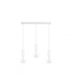 Verre Bar Pendant Ceiling Light White, 60cm, 3x E27