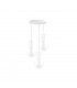 Verre Cluster Pendant Ceiling Light White, 30cm, 3x E27