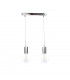 Verre Bar Pendant Ceiling Light Silver, 50cm, 2x E27