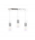 Verre Bar Pendant Ceiling Light Silver, 60cm, 3x E27