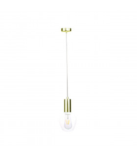 Verre Dome Pendant Ceiling Light Gold, 15cm, 1x E27