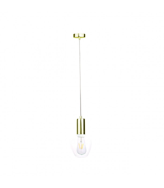 Verre Dome Pendant Ceiling Light Gold, 15cm, 1x E27