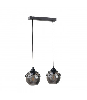 Mera Bar Pendant Ceiling Light Black, 50cm, 2x E27