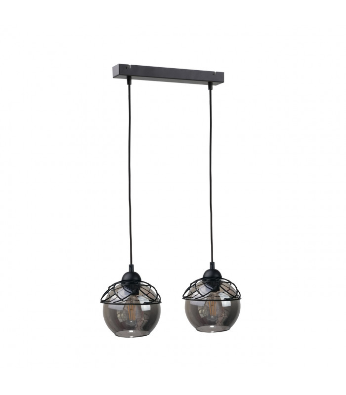 Mera Bar Pendant Ceiling Light Black, 50cm, 2x E27
