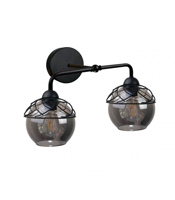 Mera Dome Wall Lamp Black, 23cm, 2x E27