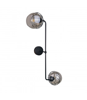 Mera Wall Lamp Black, 23cm, 2x E27