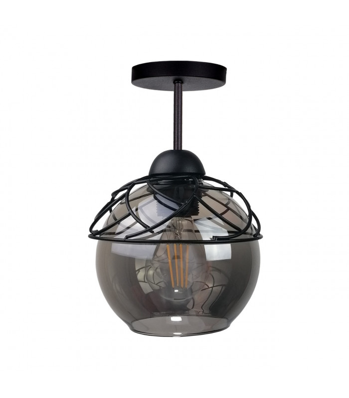 Mera Semi Flush Light Black, 15cm, 1x E27