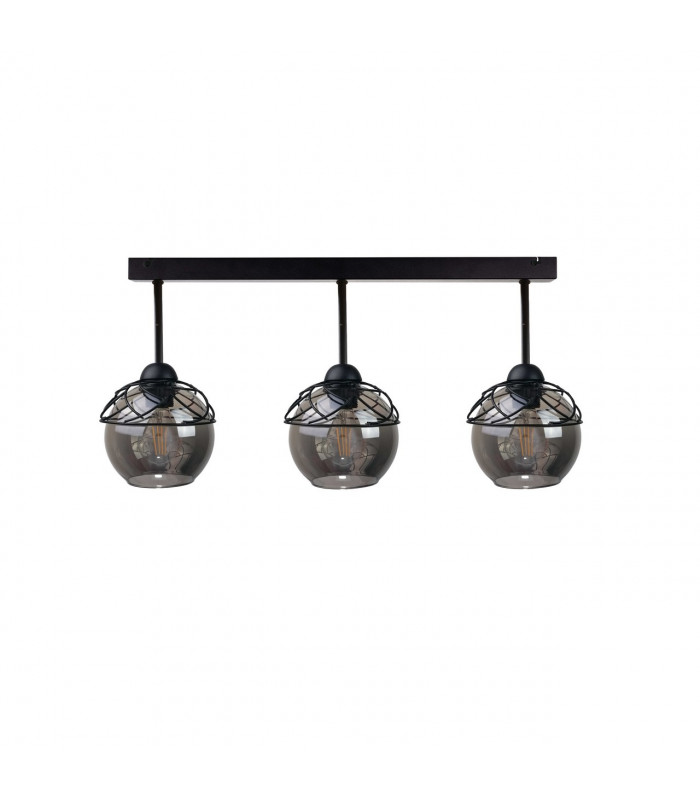 Mera Semi Flush Light Black, 60cm, 3x E27