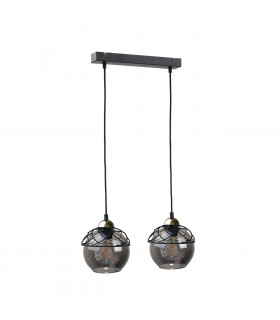 Mera Bar Pendant Ceiling Light Black, 50cm, 2x E27