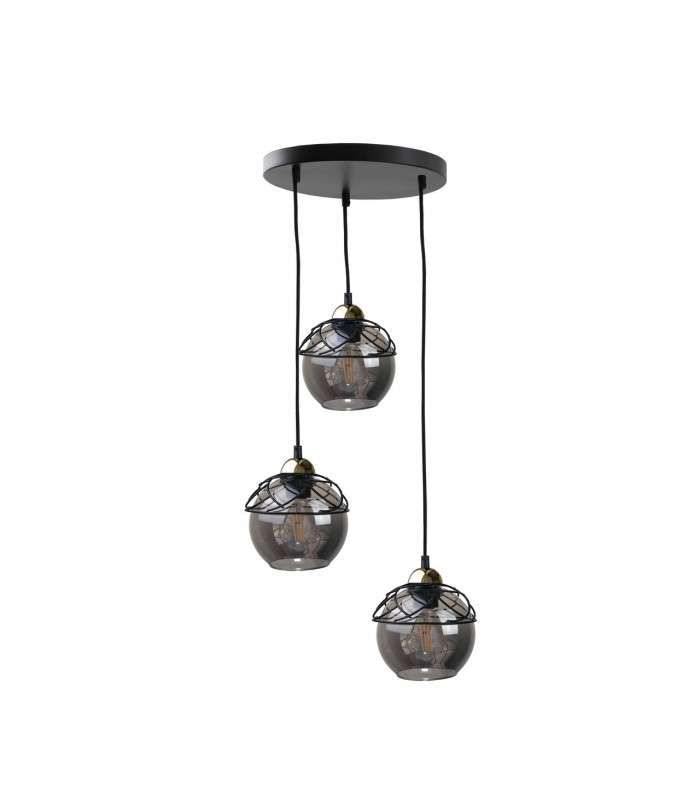 Mera Cluster Pendant Ceiling Light Black, 30cm, 3x E27