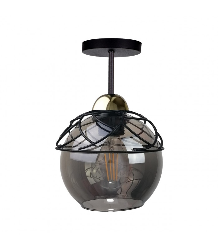 Mera Semi Flush Light Black, 15cm, 1x E27