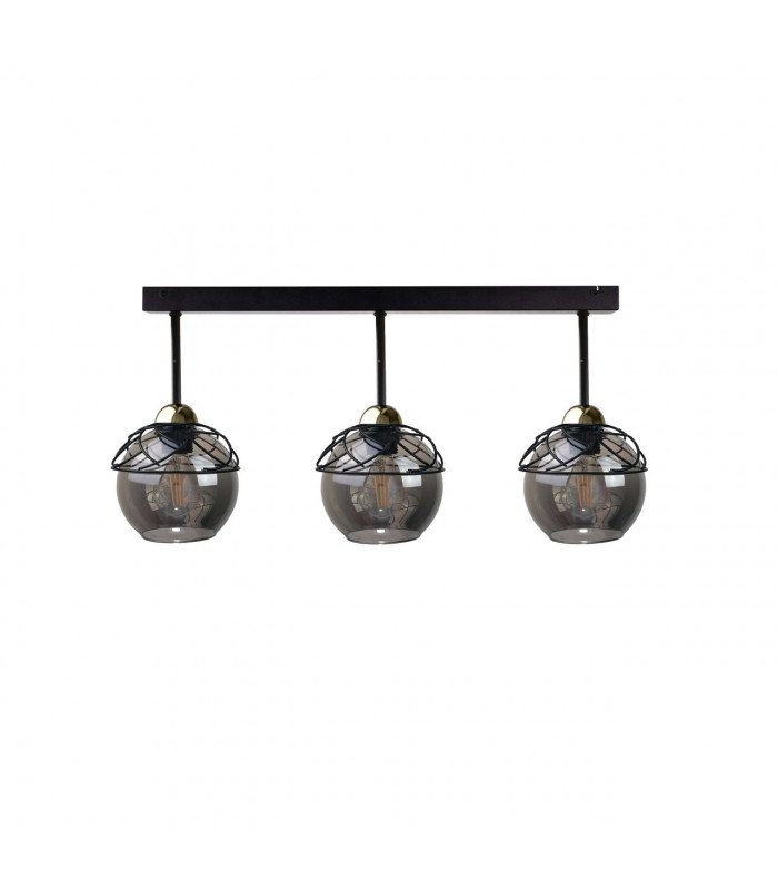 Mera Semi Flush Light Black, 60cm, 3x E27