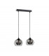 Solo Bar Pendant Ceiling Light Black, 50cm, 2x E27