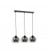 Solo Bar Pendant Ceiling Light Black, 60cm, 3x E27