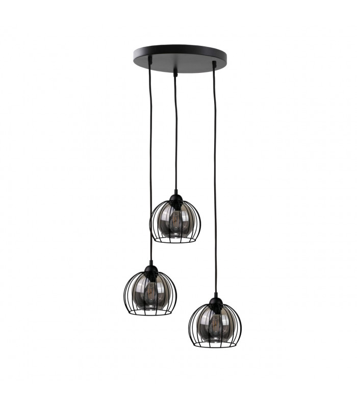 Solo Cluster Pendant Ceiling Light Black, 30cm, 3x E27