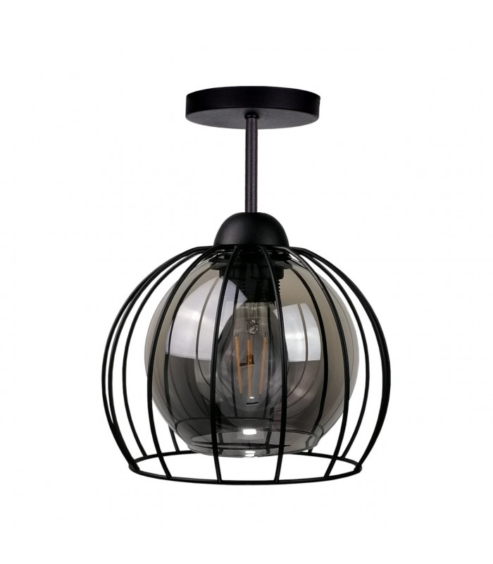 Solo Semi Flush Light Black, 20cm, 1x E27