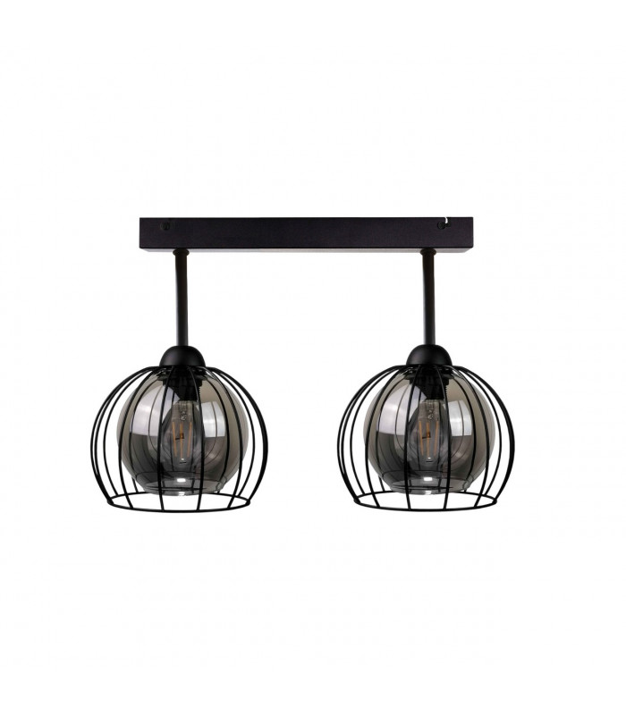 Solo Semi Flush Light Black, 50cm, 2x E27