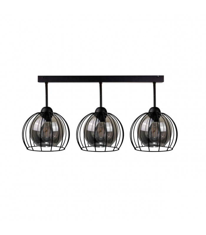 Solo Semi Flush Light Black, 60cm, 3x E27