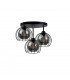 Solo Semi Flush Light Black, 30cm, 3x E27