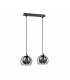 Solo Bar Pendant Ceiling Light Black, 50cm, 2x E27