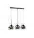 Solo Bar Pendant Ceiling Light Black, 60cm, 3x E27