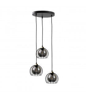 Solo Cluster Pendant Ceiling Light Black, 30cm, 3x E27