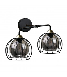 Solo Wall Lamp Black, 25cm, 2x E27