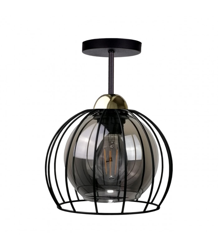 Solo Semi Flush Light Black, 20cm, 1x E27