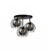 Solo Semi Flush Light Black, 60cm, 3x E27