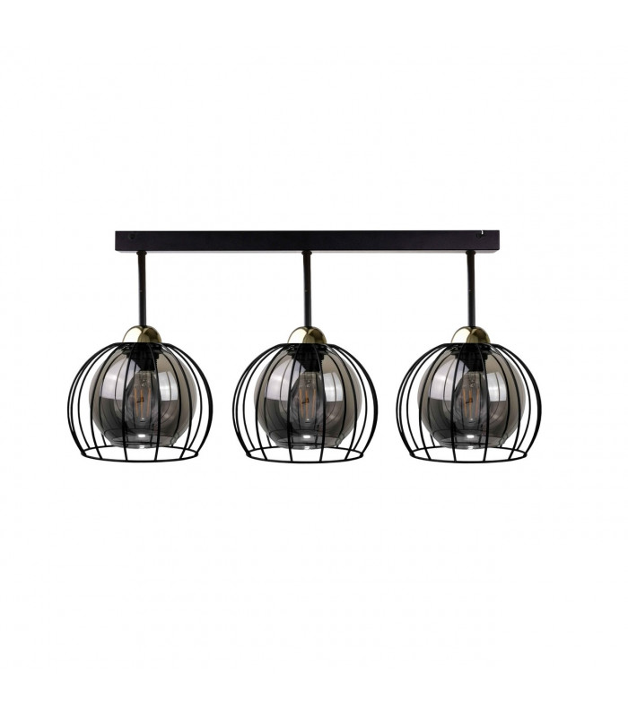 Solo Semi Flush Light Black, 30cm, 3x E27