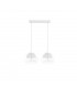 Solo Bar Pendant Ceiling Light White, 50cm, 2x E27