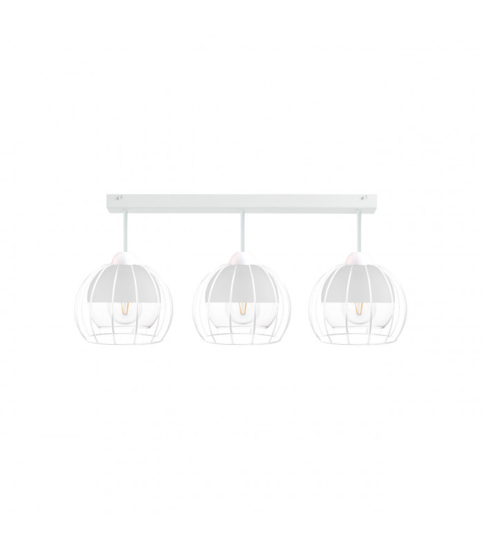Solo Semi Flush Light White, 60cm, 3x E27