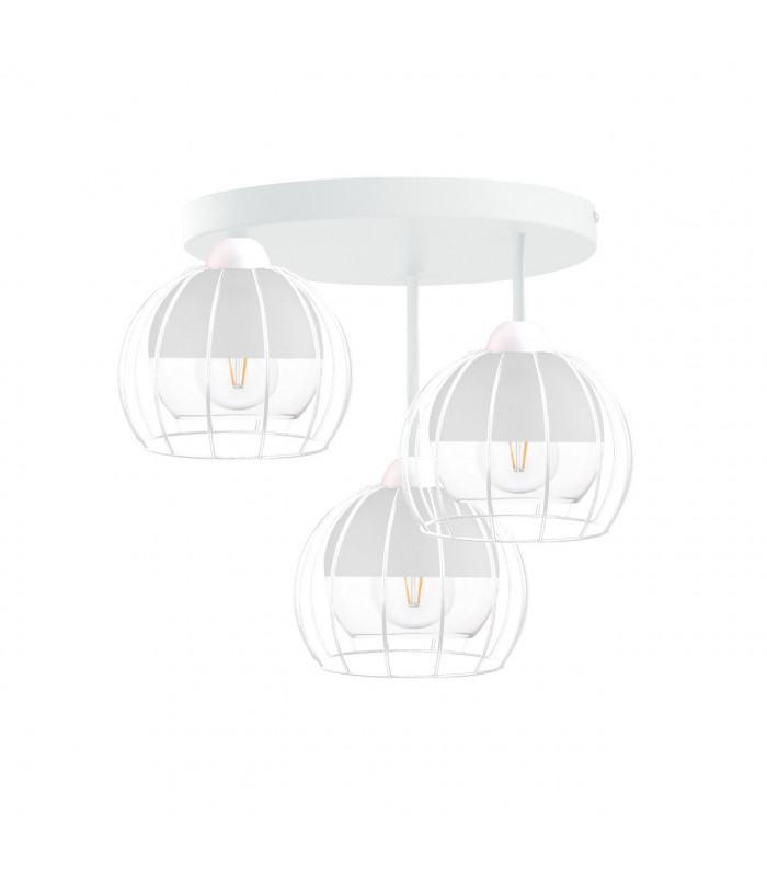 Solo Semi Flush Light White, 30cm, 3x E27
