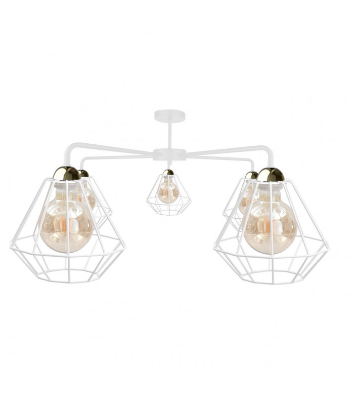 Foskal Semi Flush Light White, 70cm, 5x E27