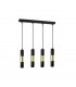 Magnum Bar Pendant Ceiling Light Black, Gold, 60cm, 4x GU10