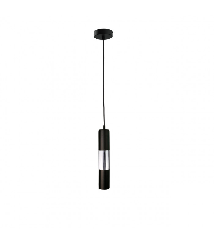 Magnum Slim Pendant Ceiling Light Black, Chrome, 10cm, 1x GU10