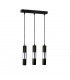 Magnum Bar Pendant Ceiling Light Black, Silver, 50cm, 3x GU10