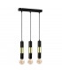 Magnum Bar Pendant Ceiling Light Black, Gold, 50cm, 3x E27